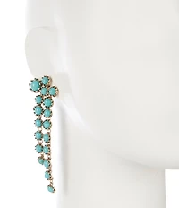 Anna & Ava Beaded Cluster Linear Earrings with Tassels