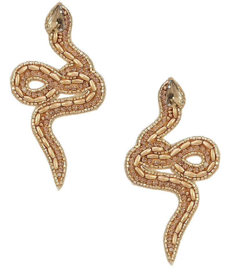 Anna & Ava Beaded Snake Beaded Statement Earrings