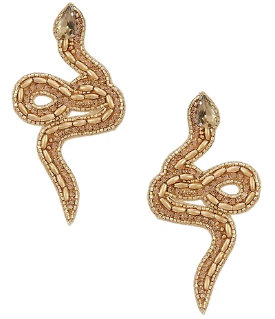 Anna & Ava Beaded Snake Beaded Statement Earrings