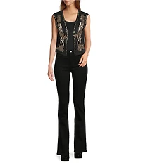 Anna & Ava Beaded Vest with Studs