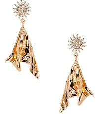 Anna & Ava Burst Post with Wavy Drop Earrings