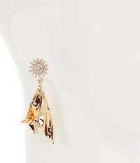 Anna & Ava Burst Post with Wavy Drop Earrings
