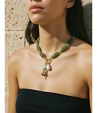 Anna & Ava Charm Cluster Beaded Short Pendant Necklace