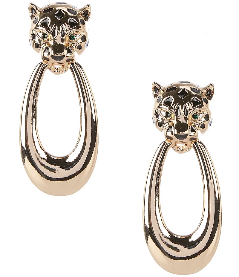 Anna & Ava Cheetah Knocker Orbital Earrings