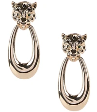 Anna & Ava Cheetah Knocker Orbital Earrings