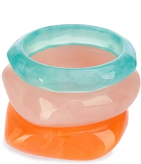 Anna & Ava Chunky Resin Resort Bangle Bracelet Set