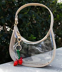 Anna & Ava Clear Crescent Mini Hobo Bag