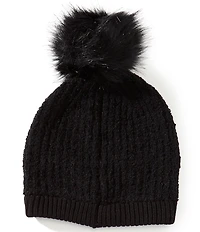 Anna & Ava Cozy Knit Beanie with Pom