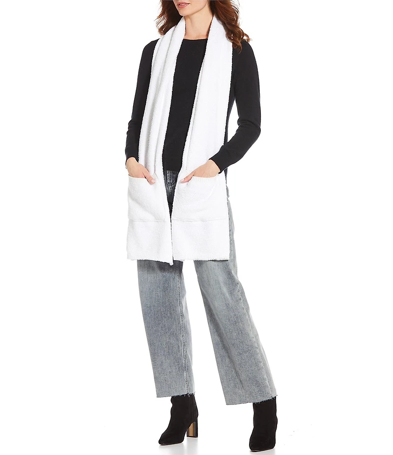 Anna & Ava Cozy Knit Oblong Scarf with Pockets