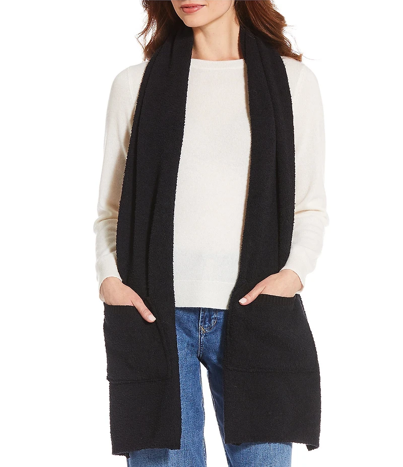 Anna & Ava Cozy Knit Oblong Scarf with Pockets