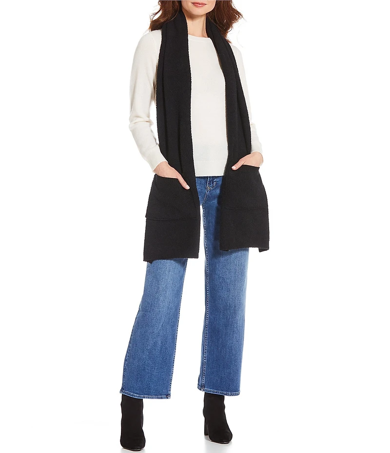 Anna & Ava Cozy Knit Oblong Scarf with Pockets