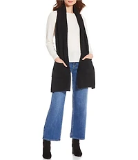 Anna & Ava Cozy Knit Oblong Scarf with Pockets