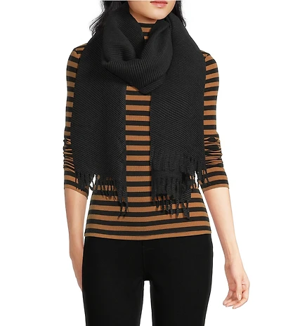 Anna & Ava Crinkle Tassel Oblong Scarf