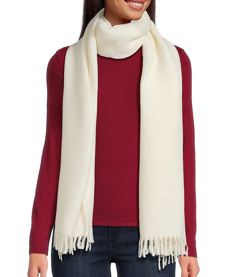Anna & Ava Crinkle Tassel Oblong Scarf