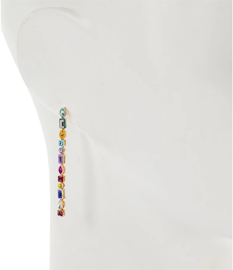Anna & Ava Delicate Multi Stone Linear Earrings