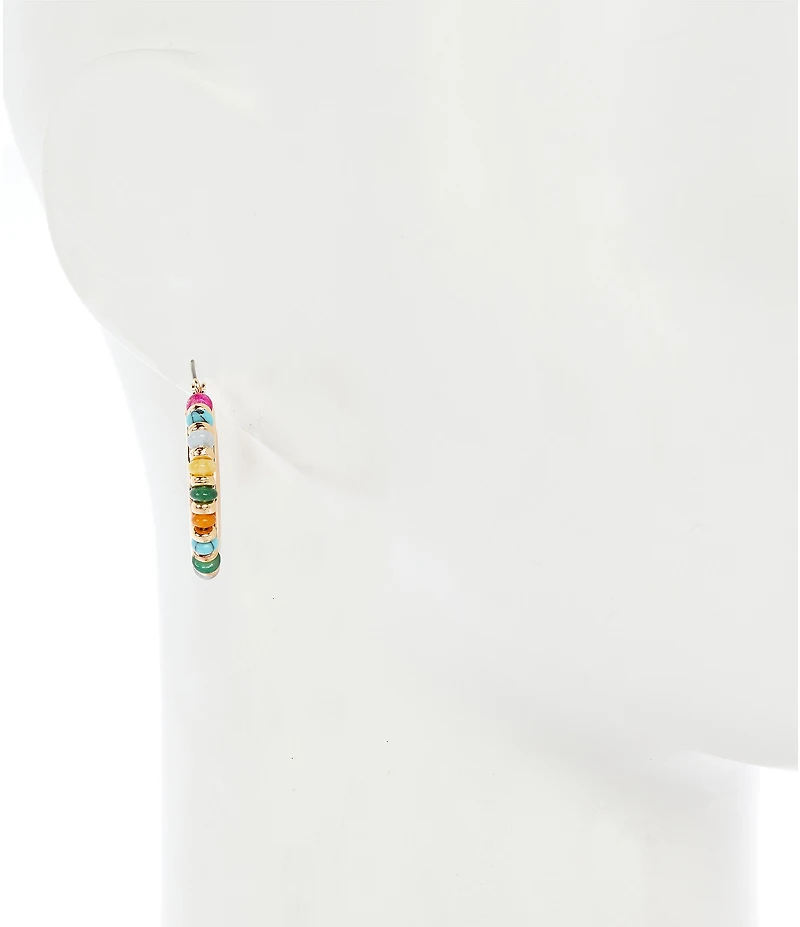 Anna & Ava Delicate Resort Beaded Hoop Earrings