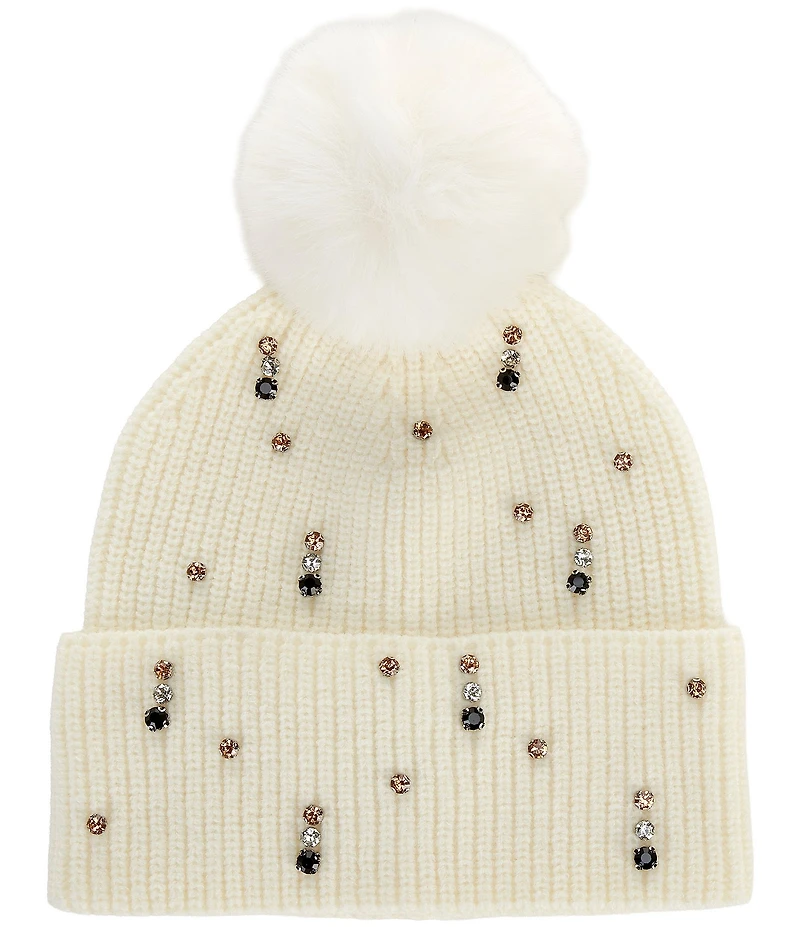 Anna & Ava Embellished Ribbed Beanie