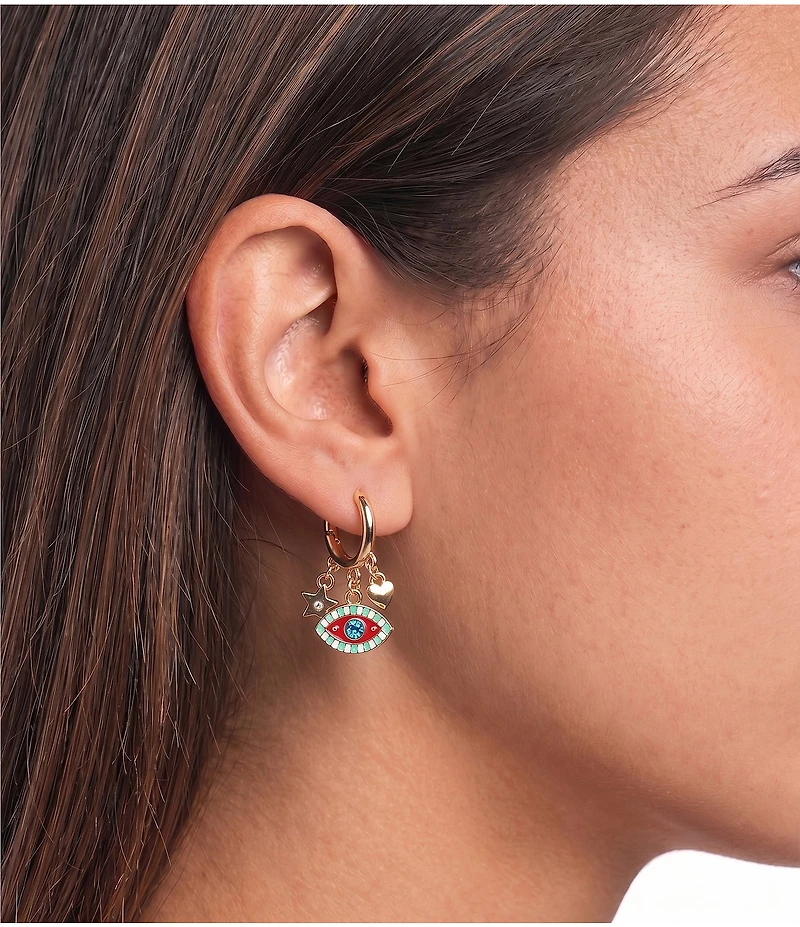 Anna & Ava Evil Eye Huggie Hoop Earrings