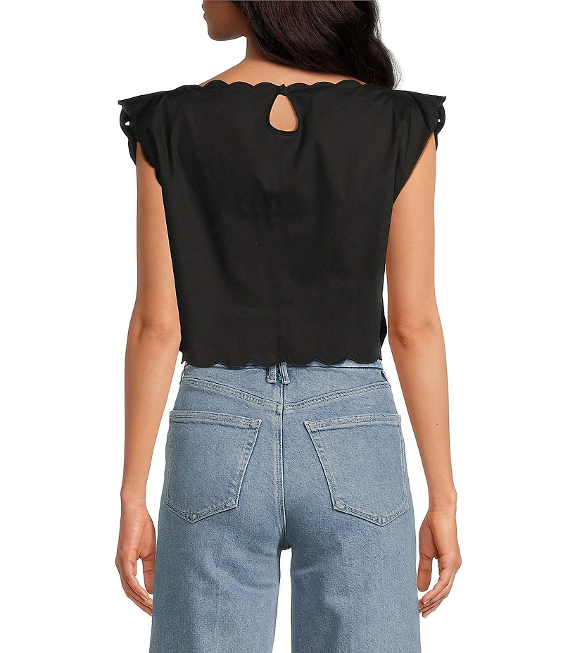 Anna & Ava Eyelet Top