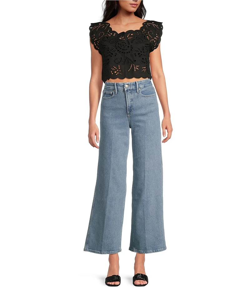 Anna & Ava Eyelet Top