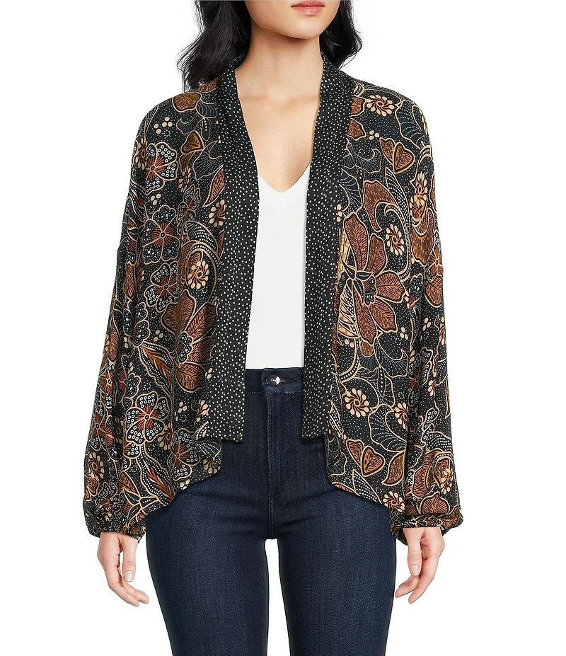Anna & Ava Floral Medallion Print Kimono