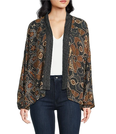 Anna & Ava Floral Medallion Print Kimono