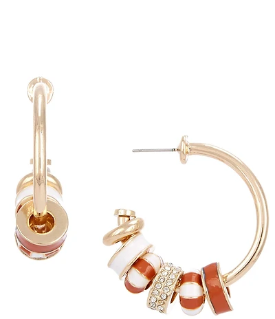Anna & Ava Game Day Beaded Triple Hoop Earrings