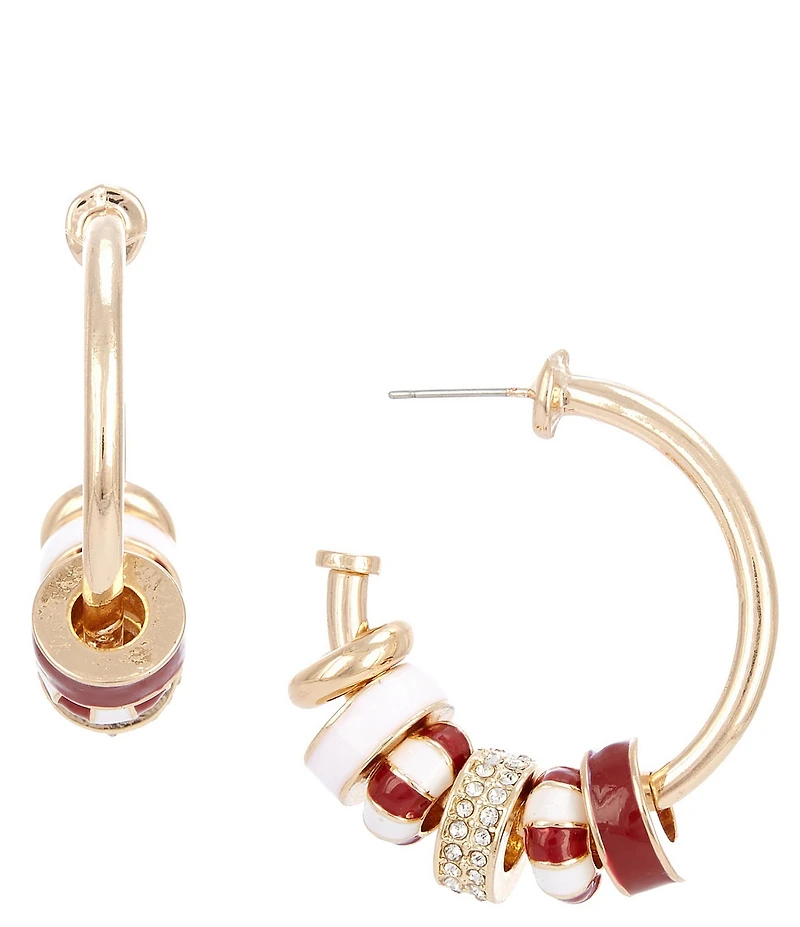 Anna & Ava Game Day Beaded Triple Hoop Earrings