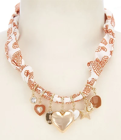 Anna & Ava Game Day Charm Scarf Statement Necklace