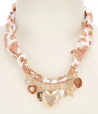 Anna & Ava Game Day Charm Scarf Statement Necklace