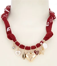 Anna & Ava Game Day Charm Scarf Statement Necklace