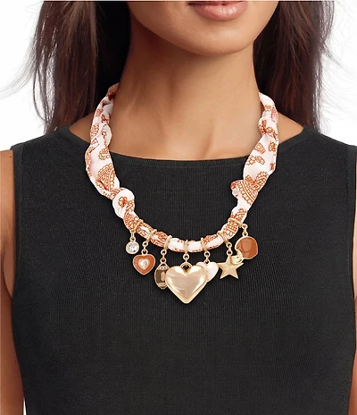 Anna & Ava Game Day Charm Scarf Statement Necklace