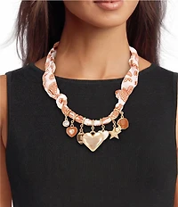 Anna & Ava Game Day Charm Scarf Statement Necklace