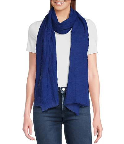 Anna & Ava Gauze Self Fringe Scarf Wrap
