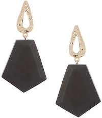 Anna & Ava Geo Wood Statement Drop Earrings