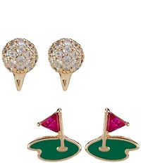 Anna & Ava Golf Stud Earrings Set