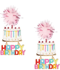 Anna & Ava Happy Birthday Drop Earrings
