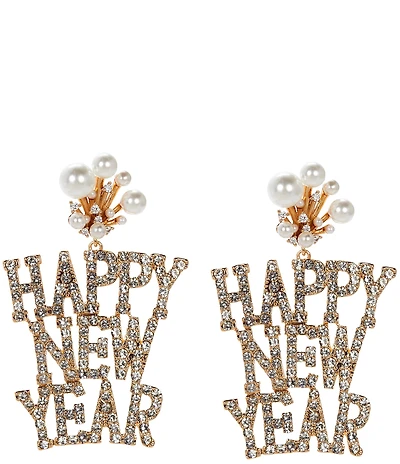 Anna & Ava Happy New Year Drop Earrings