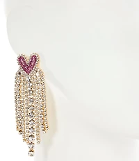 Anna & Ava Heart Cascade Stones Chandelier Earrings