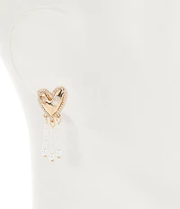 Anna & Ava Heart Pearl Chandelier Earrings