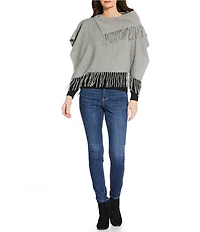 Anna & Ava Heathered Cropped Fringe Feathersoft Topper