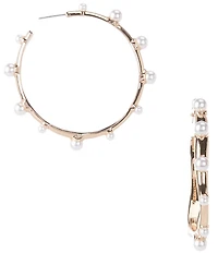 Anna & Ava Hoop Earrings with Pearls