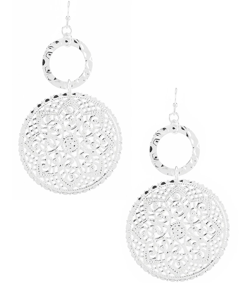 Anna & Ava Lauren Disk Orbital Drop Earrings
