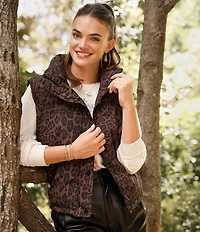Anna & Ava Leopard Quilted Vest