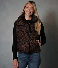 Anna & Ava Leopard Quilted Vest