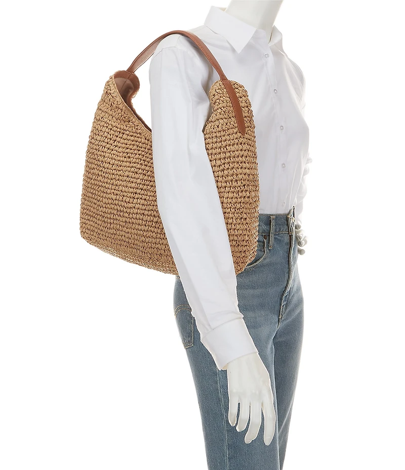 Anna & Ava Lillian Med Straw Hobo Bag