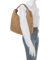 Anna & Ava Lillian Med Straw Hobo Bag
