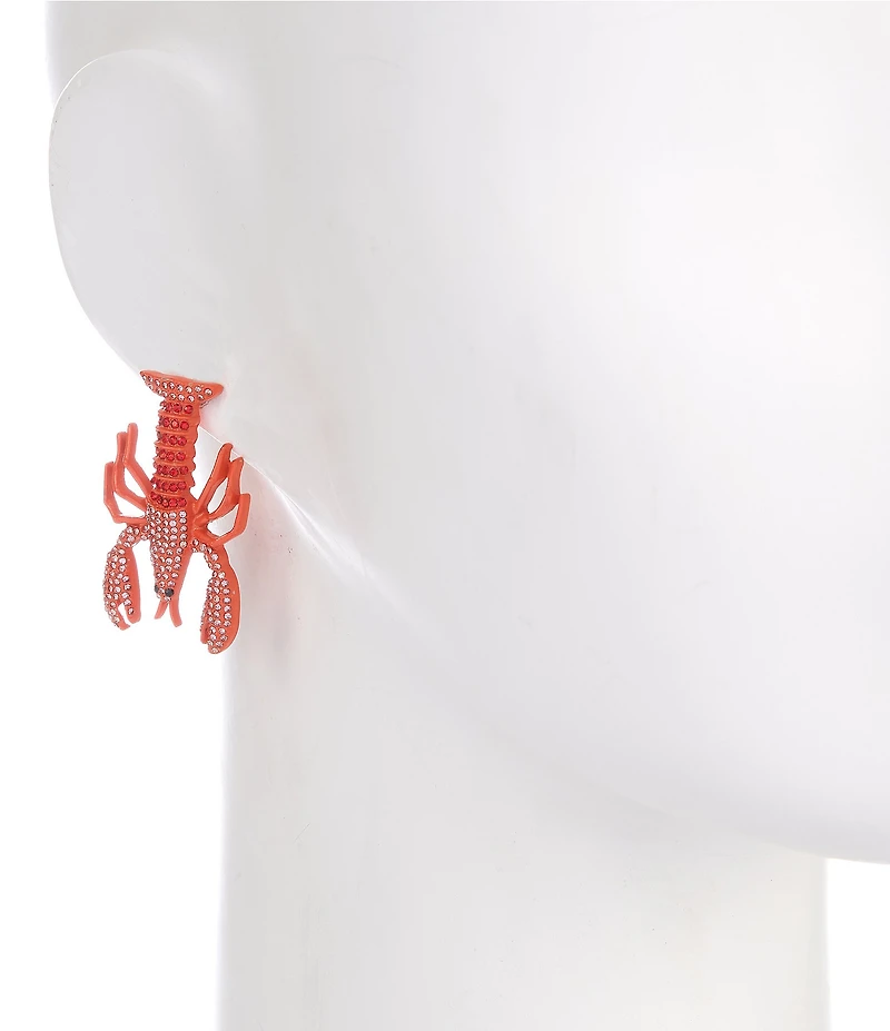 Anna & Ava Lobster Resort Rhinestone Drop Earrings