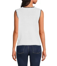 Anna & Ava Lobster Print Whipstitch Knit Vest