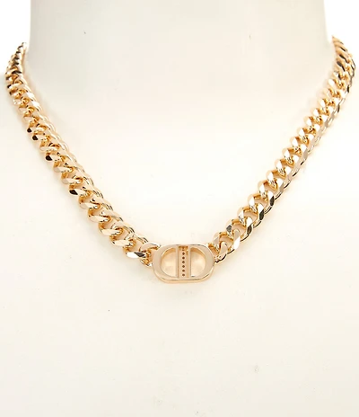 Anna & Ava Lock Chain Collar Necklace